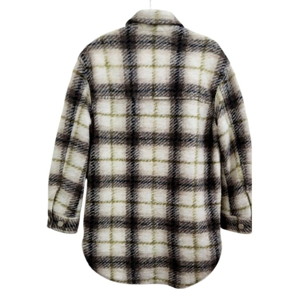 Wilfred Free Aritzia Plaid Wool Blend The Ganna Long Shacket Womens Small - Picture 6 of 16